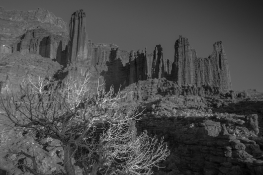 Fisher Towers in Monochrome